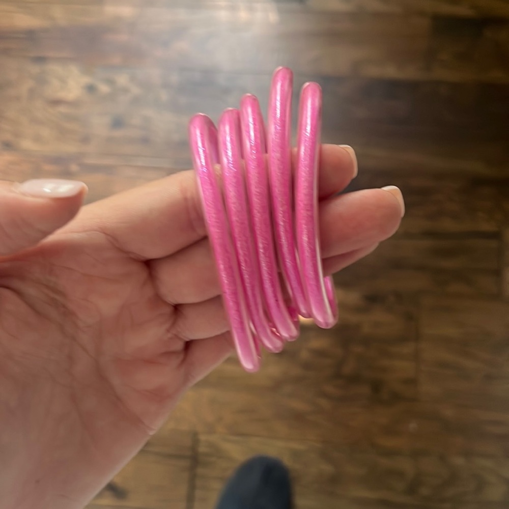 Hot pink sparkle bracelets